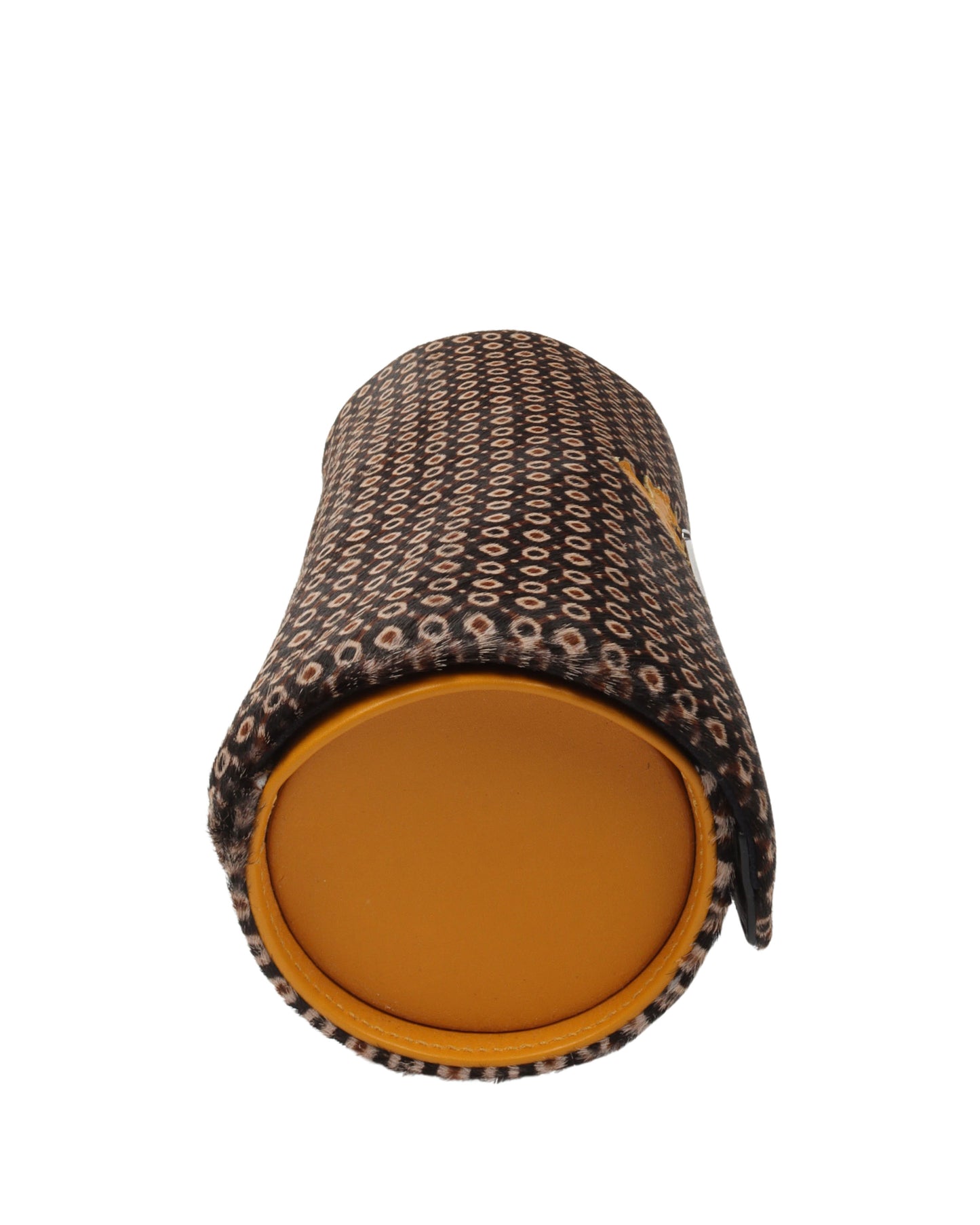 Leather & Peacock Ponyhair Watch Roll