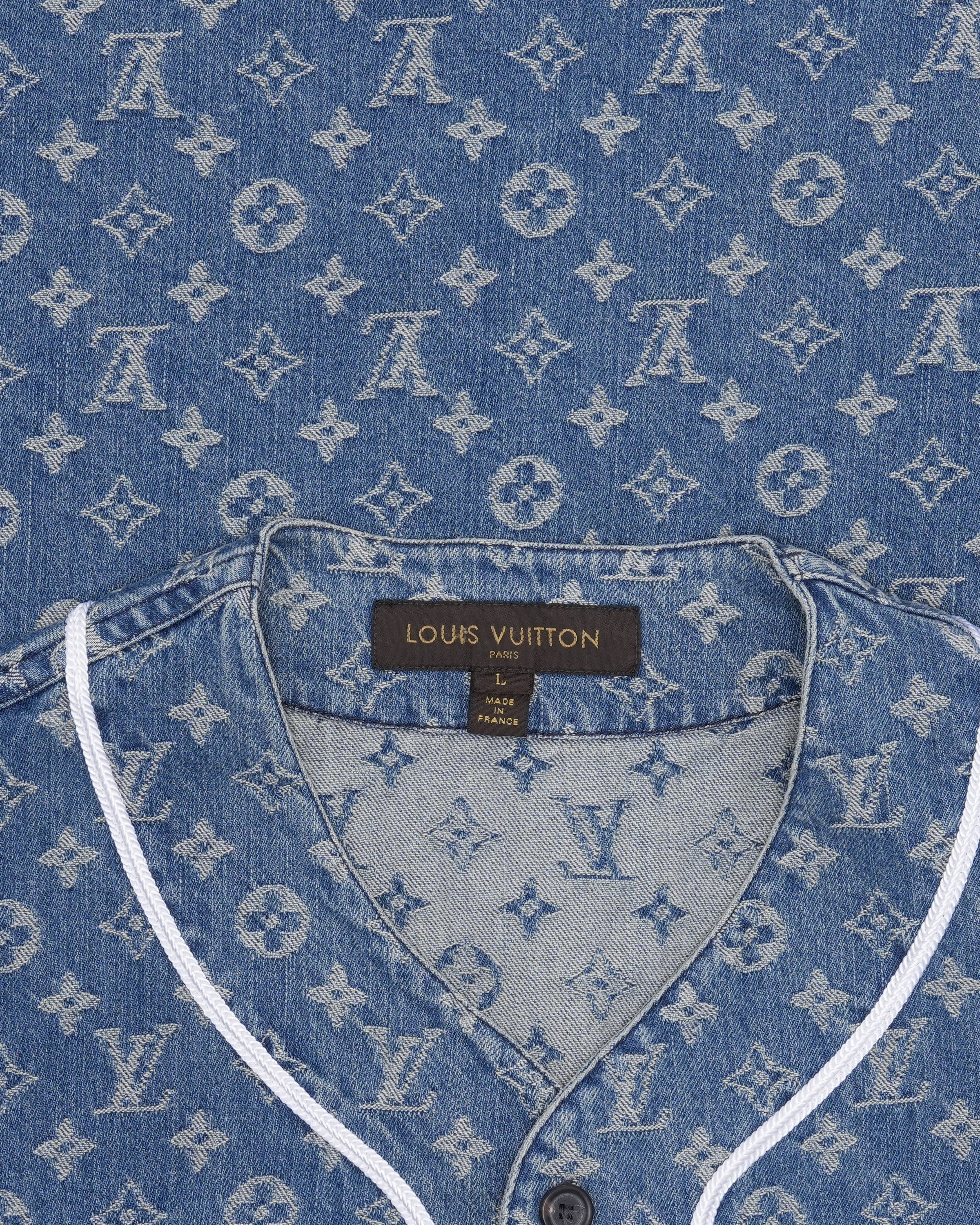 Louis Vuitton Supreme Jacquard Denim Baseball Jersey – Justin Reed