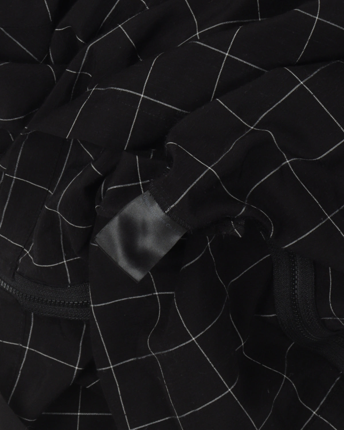Silk Blend Check Camp Collar Shirt