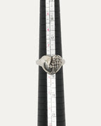 Cemetery Cross Heart Ring