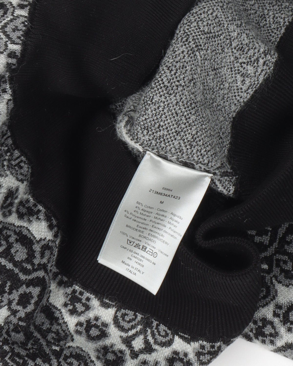 Paisley Intarsia Knit Sweater