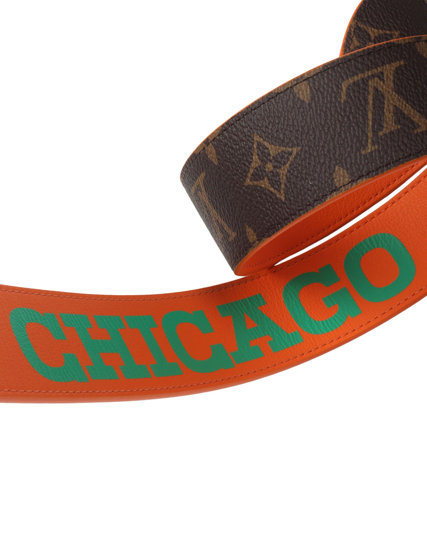 LV Pyramide Cities Exclusive Chicago Reversible Belt