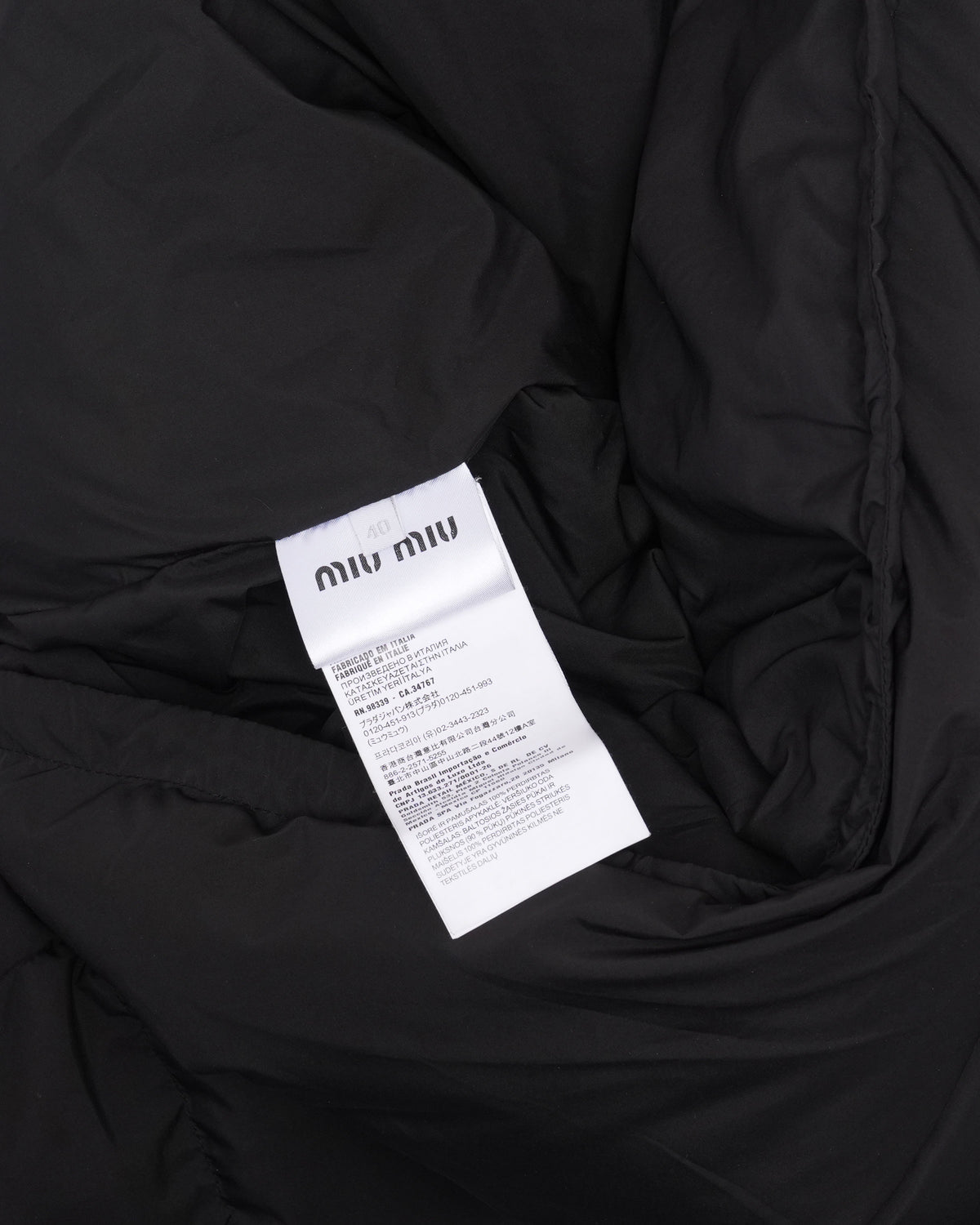 Leather Collared Puffer Jacket
