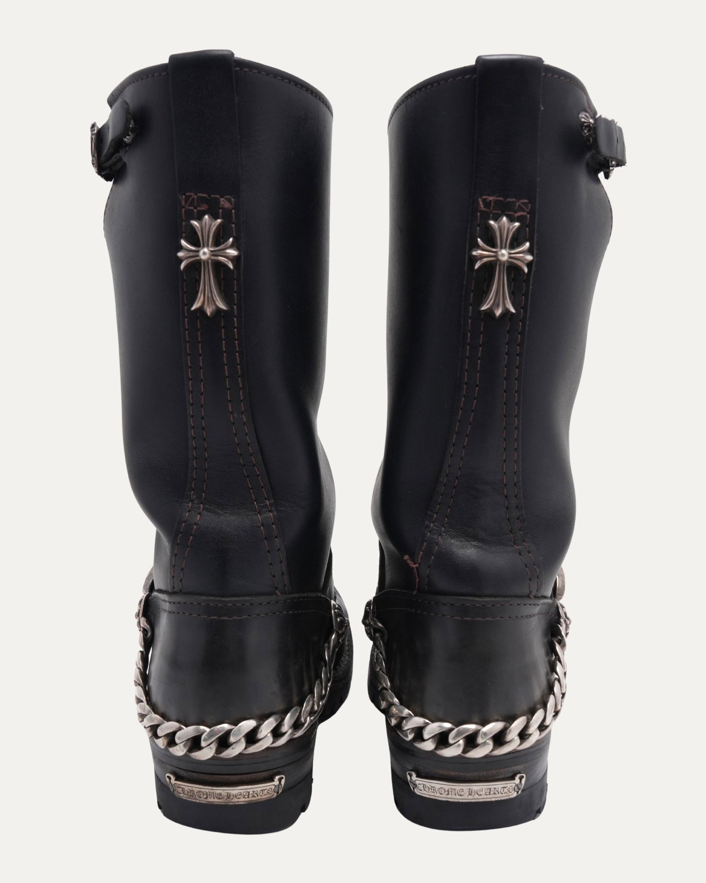 Wesco Chain Embellished Boss Boots