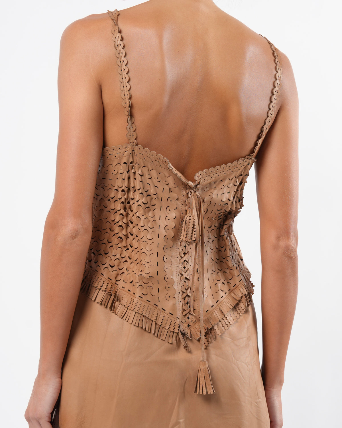 SS 2003 Laser Cut Leather Dress