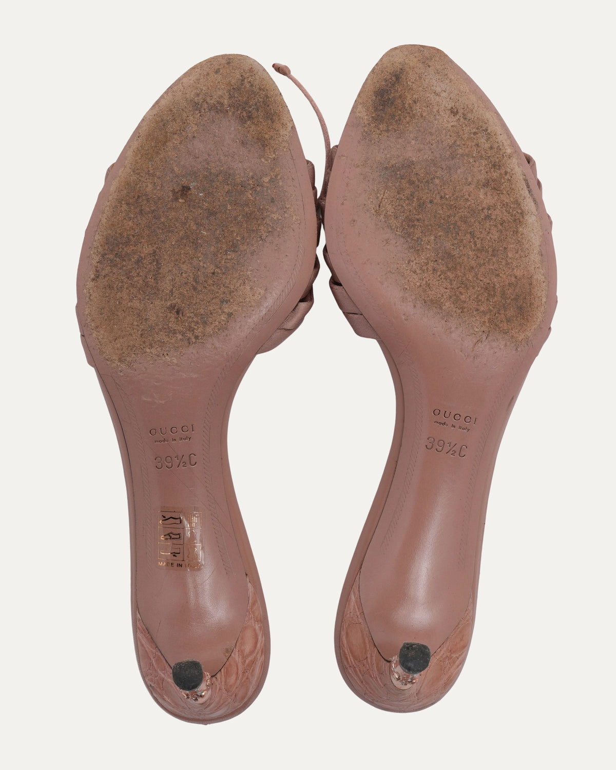 Satin Kitten Heel With Bamboo Detail