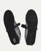 Rhinestone Embellished Mesh Mary Jane Flats