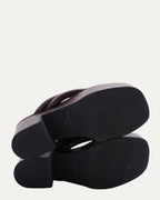 Leather Platform Thong Sandals