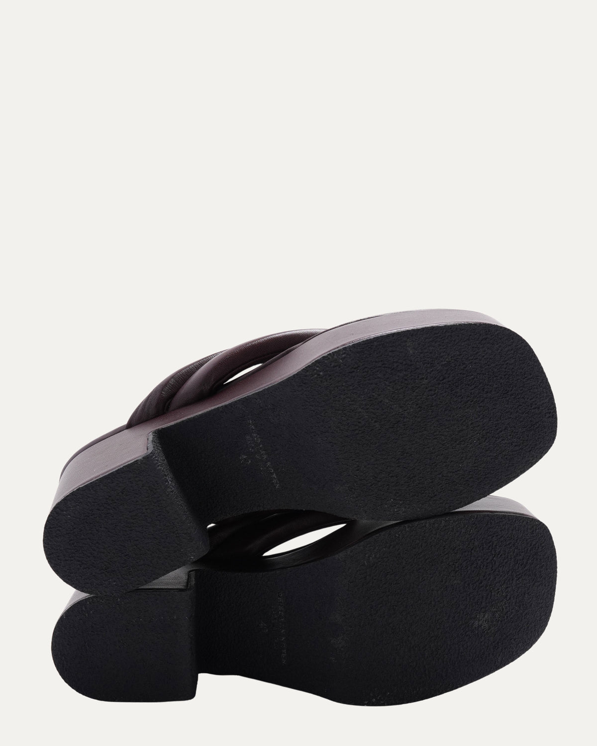 Leather Platform Thong Sandals