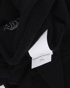 Rhinestone Hairy Cross V-Neck Sweater