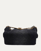 Washed Denim Quilted Mini 25 Hobo Bag
