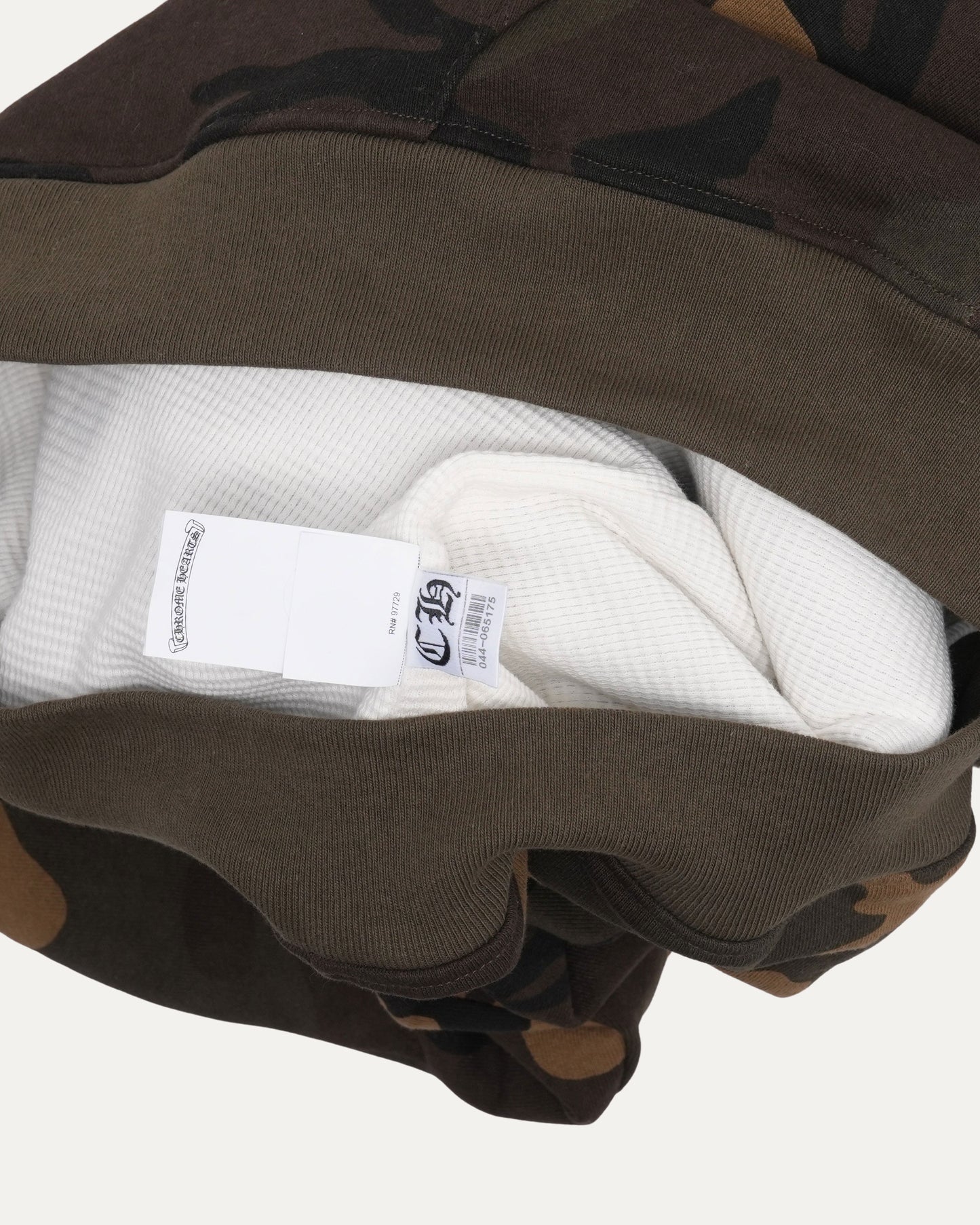 Camouflage Horseshoe Floral Cross Patch Zip Hoodie