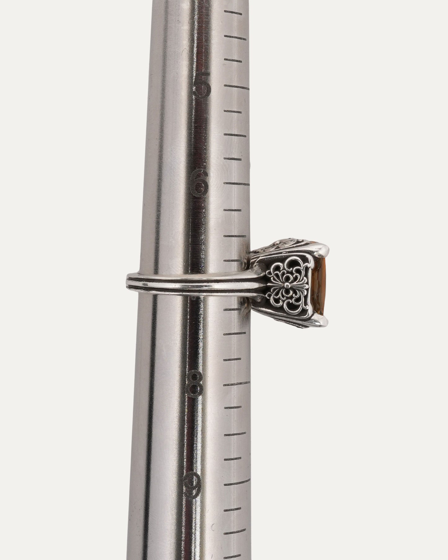 Citrine Butterfly Cross Cocktail Ring