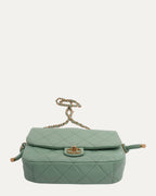 Quilted Side Tassel Flap Bag