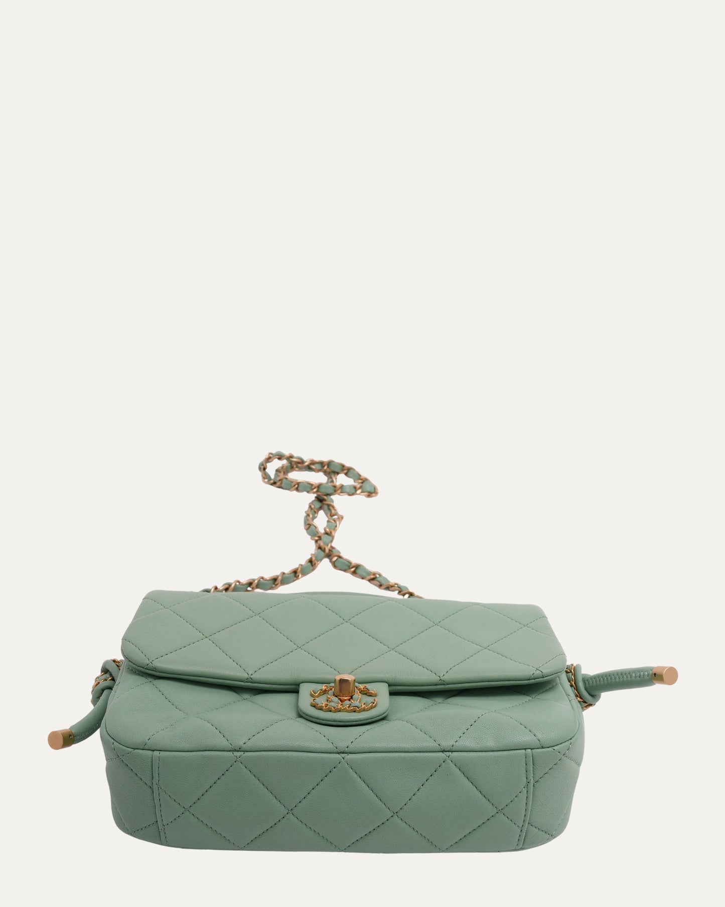 Quilted Side Tassel Flap Bag