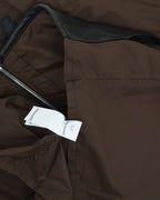 Nylon Leather Zip Up Shirt