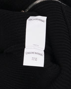 Cemetery Cross Patch Cashmere Zip Up Hooded Sweater