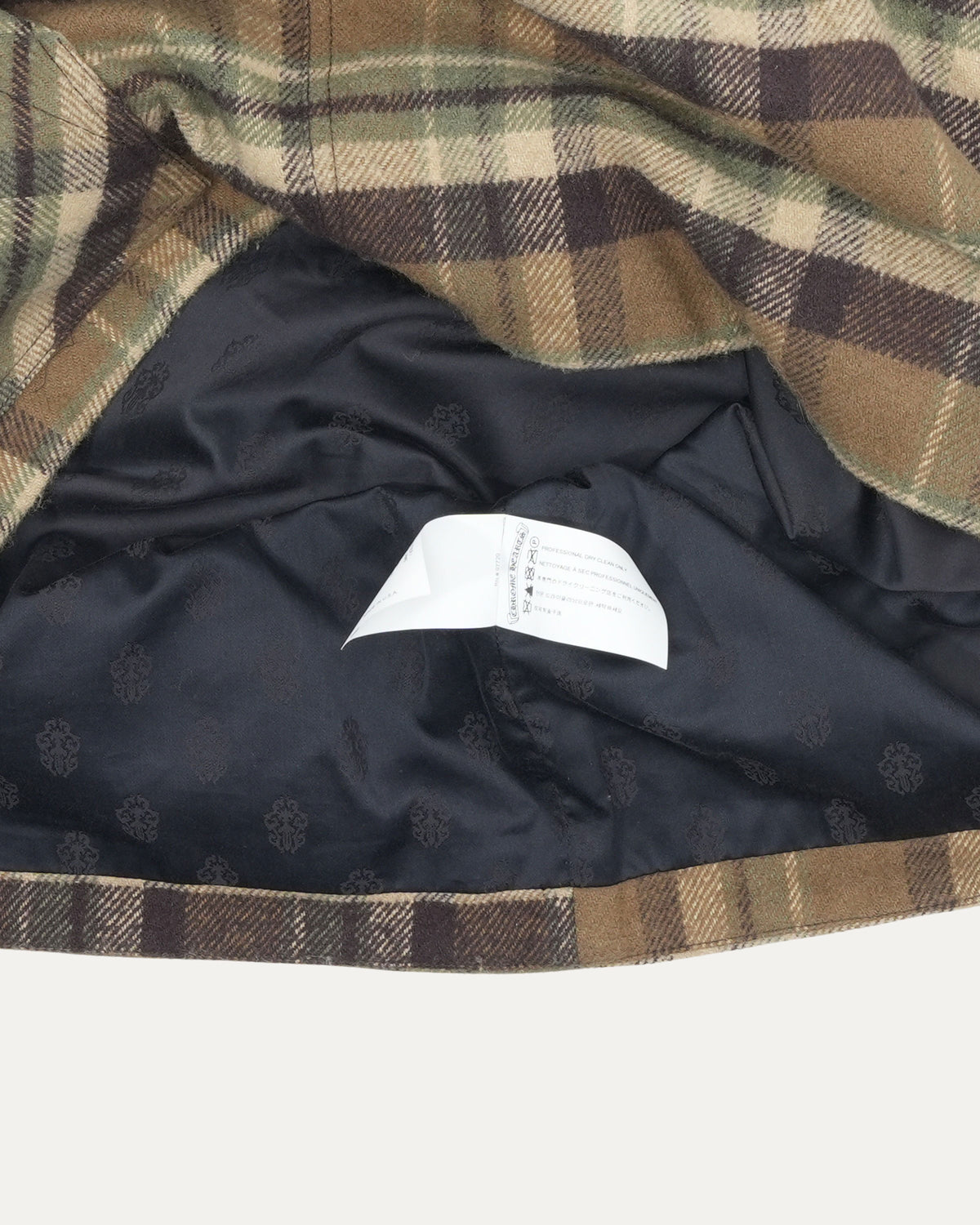 Flannel Shearling Collar Zip Up Jacket