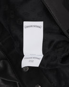 Cropped Leather Zip Jacket