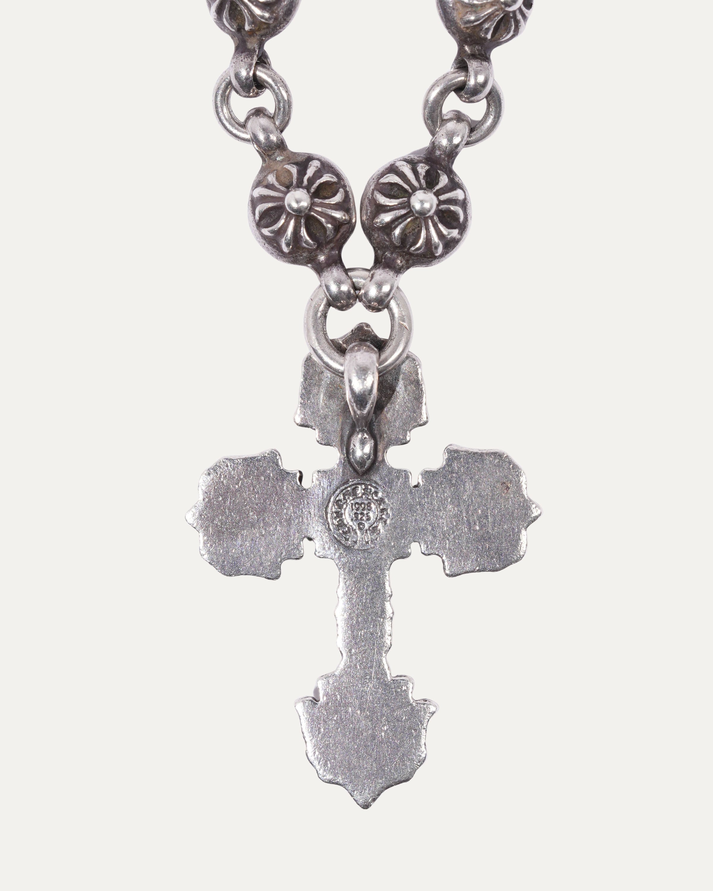 Filigree Cross On Ball Chain Necklace