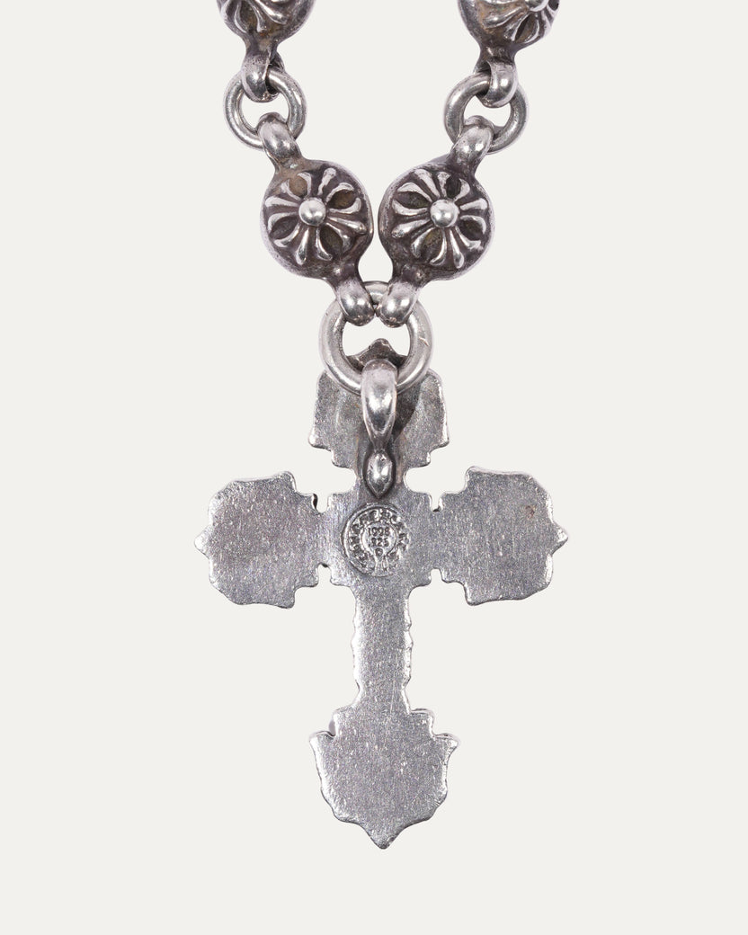 Filigree Cross On Ball Chain Necklace