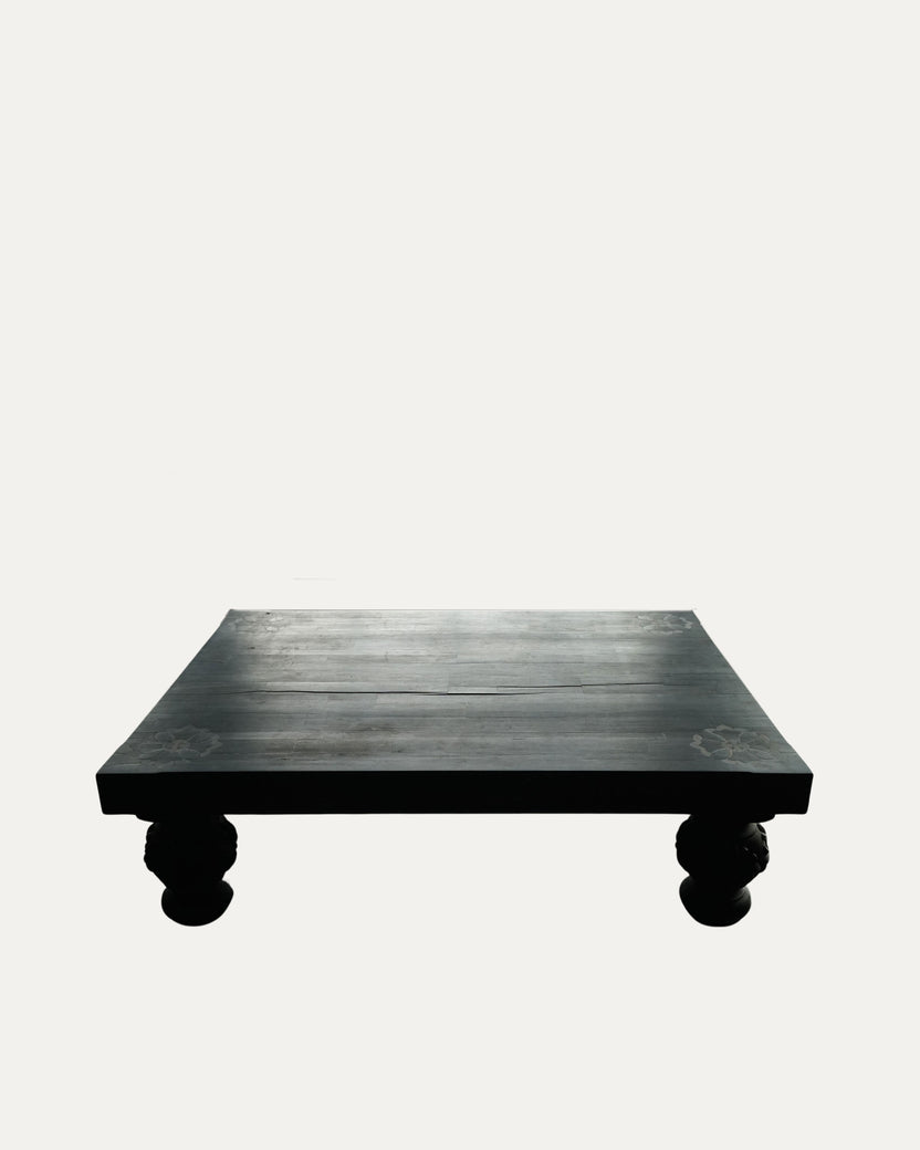 Ebony Wood Maltese Cross Coffee Table