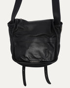 Silver Embellished Cross Patch Messenger Bag