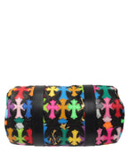 Multicolor Cross Patch Cemetery Mini Duffle Bag
