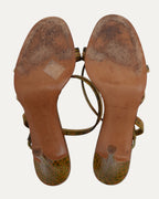 SS 2001 Croc Embossed Zipper Heels