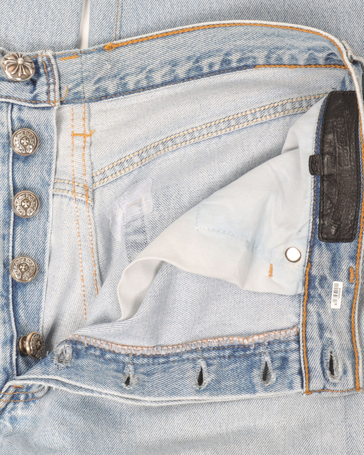 Levi's Checkered Leather Cross Patch Jeans