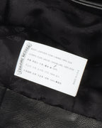 Cemetery Cross Patch Zip Up Leather Jacket