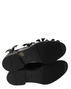 Floral Applique Leather Derby