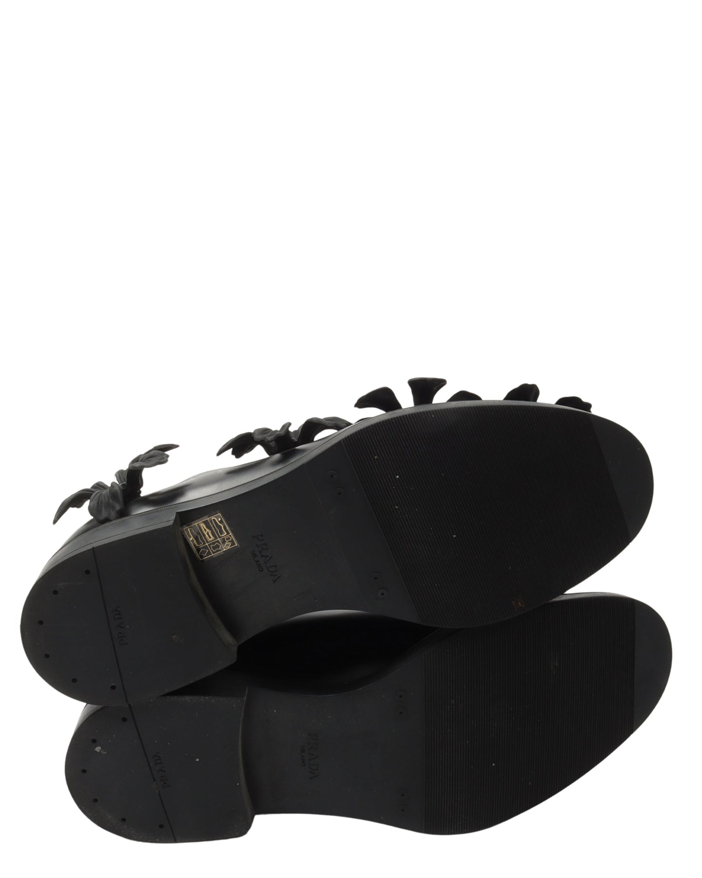 Floral Applique Leather Derby