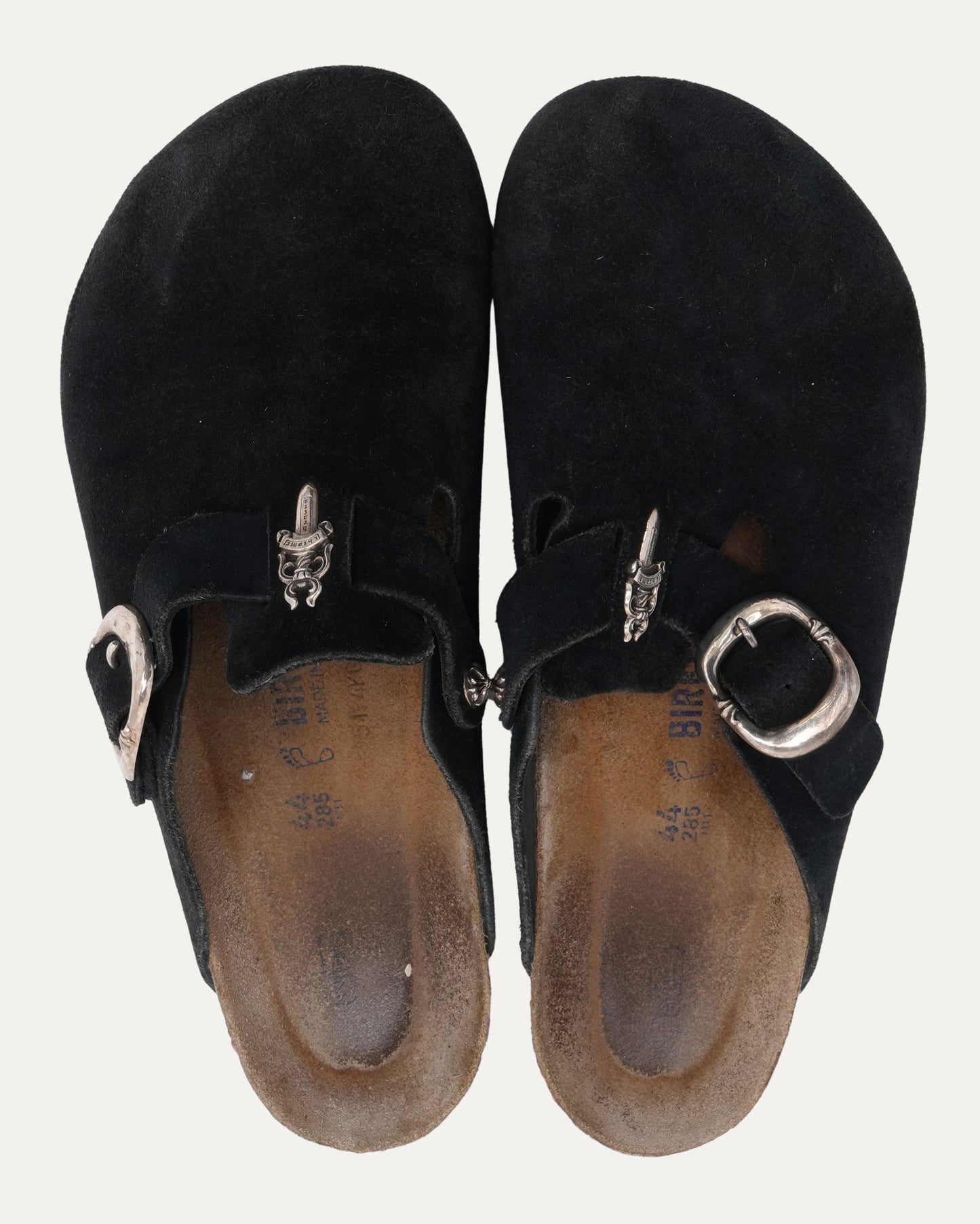 Dagger Embellished Birkenstock Boston Suede Mule
