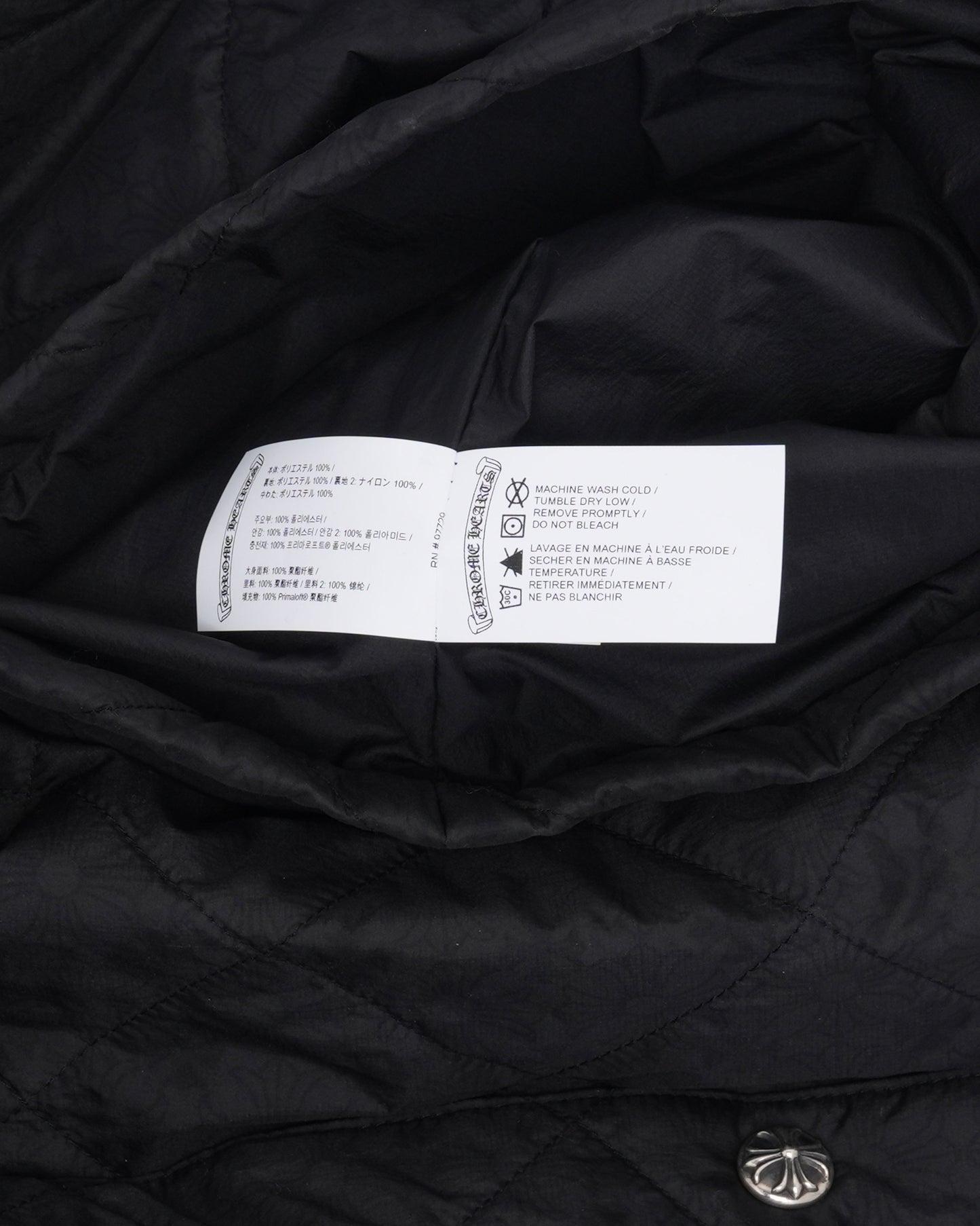 CH Embroidered Monogram Quilted Shirt Jacket