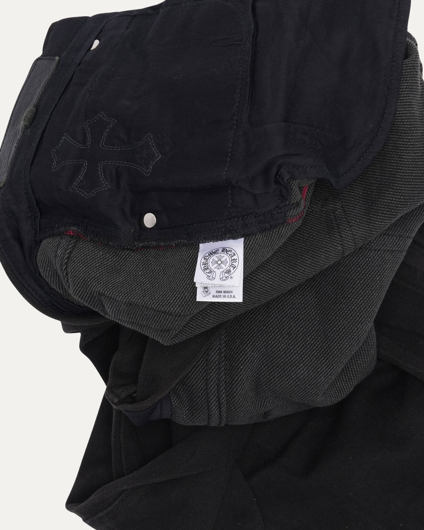 Flared Moleskin Cross Patch Pants