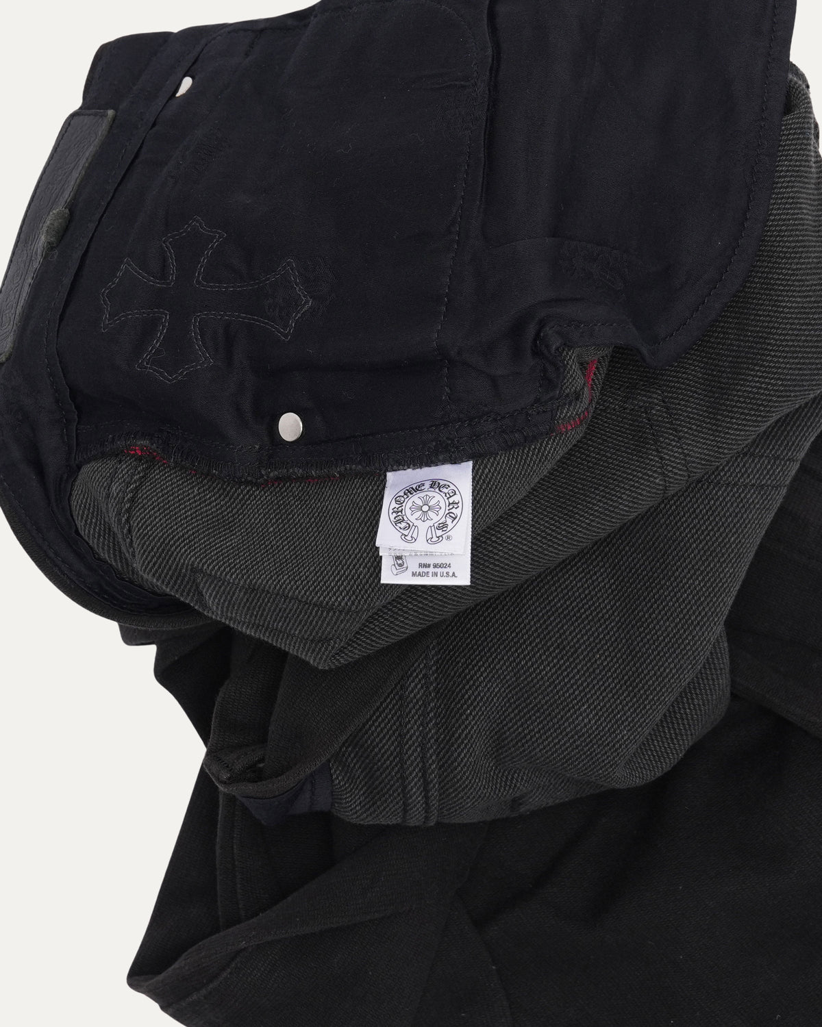Flared Moleskin Cross Patch Pants