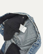 Studded Cross Patch Denim Shorts
