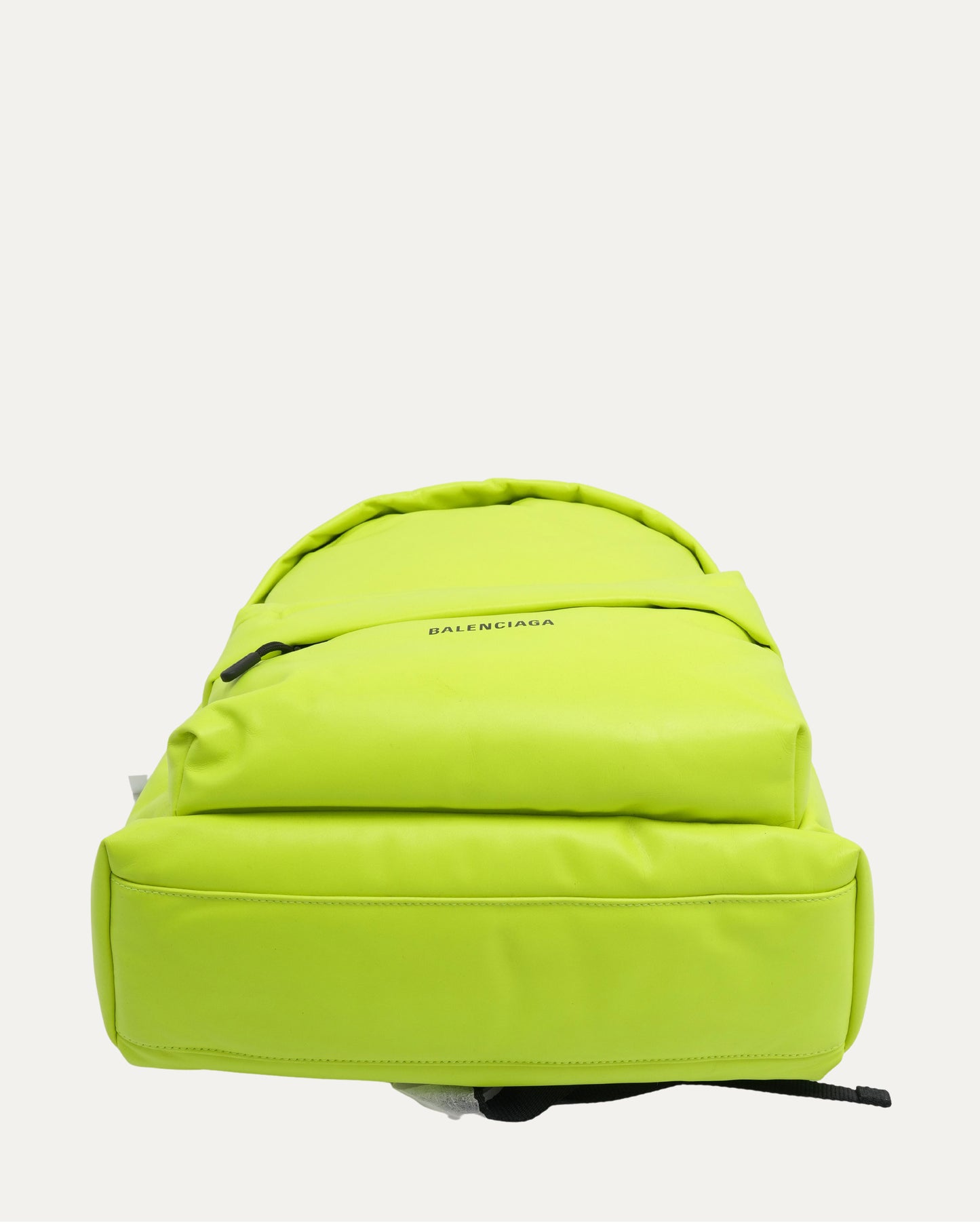 Puffy Logo-Print Leather Backpack