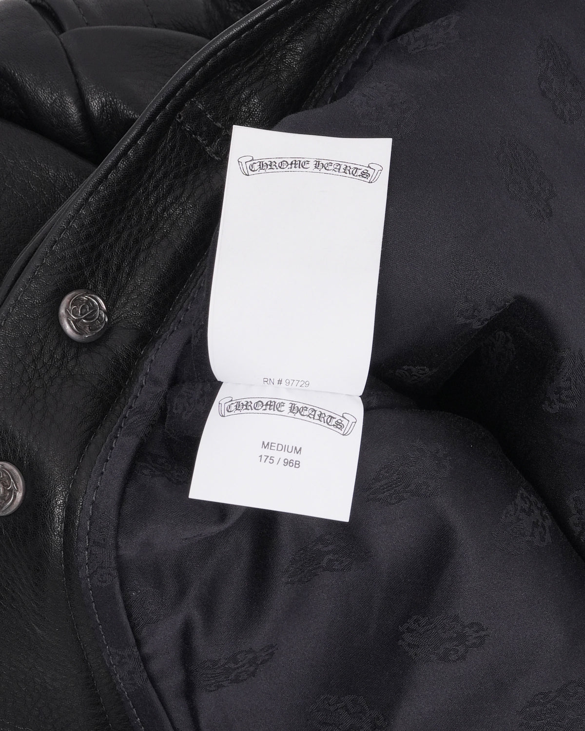 Floral Cross Patch Western Leather Jacket