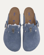 Dagger Embellished Birkenstock Boston Suede Mule