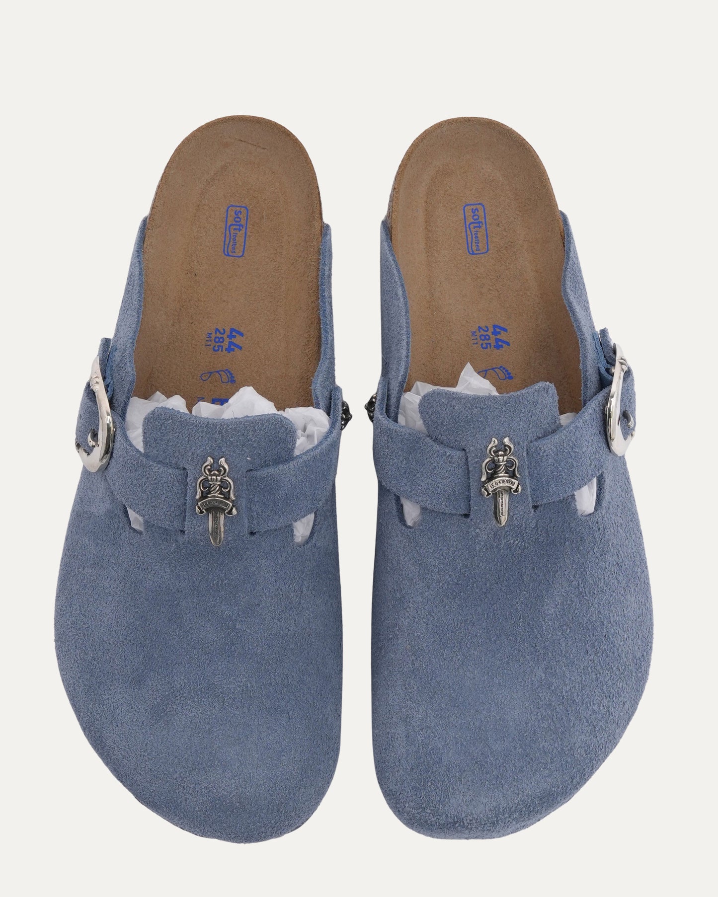 Dagger Embellished Birkenstock Boston Suede Mule