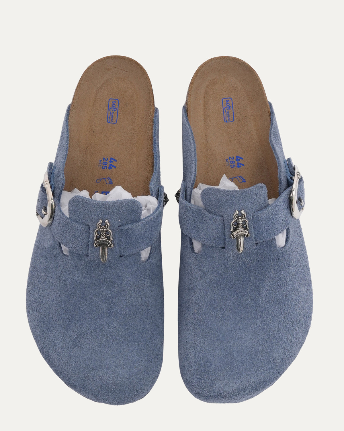 Dagger Embellished Birkenstock Boston Suede Mule