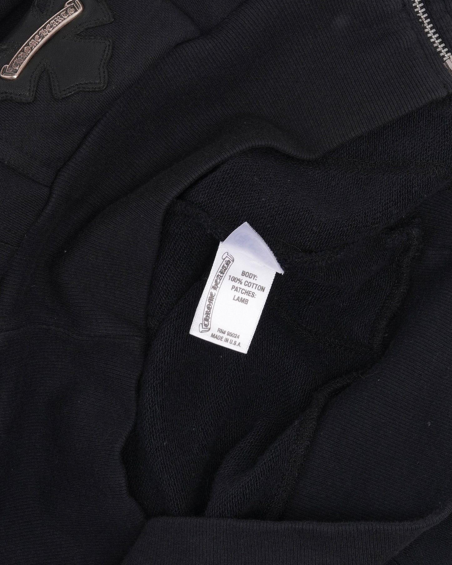 Vintage Horseshoe Logo Patch Zip Up Hoodie