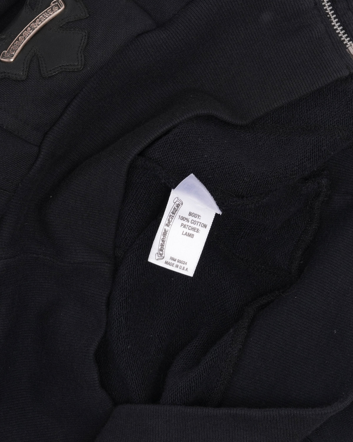 Vintage Horseshoe Logo Patch Zip Up Hoodie