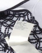 Patterned Knit Hoodie