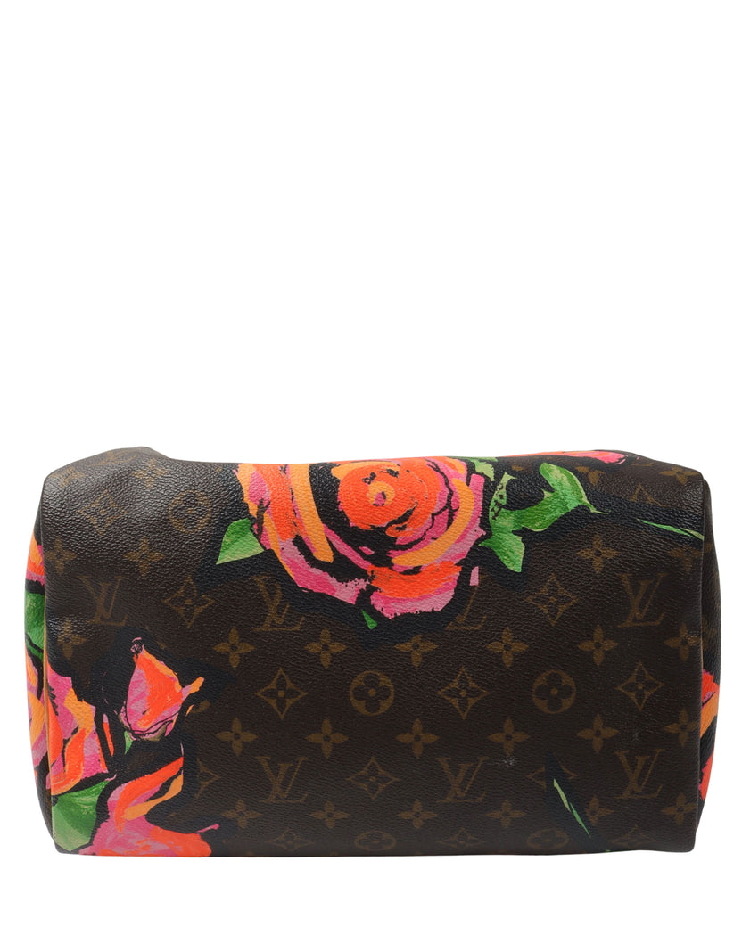 Stephen Sprouse Multicolor Monogram Roses Speedy 30