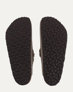 Cross Embellished Birkenstock Boston Suede Mule