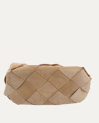 Suede Woven Basket Bag