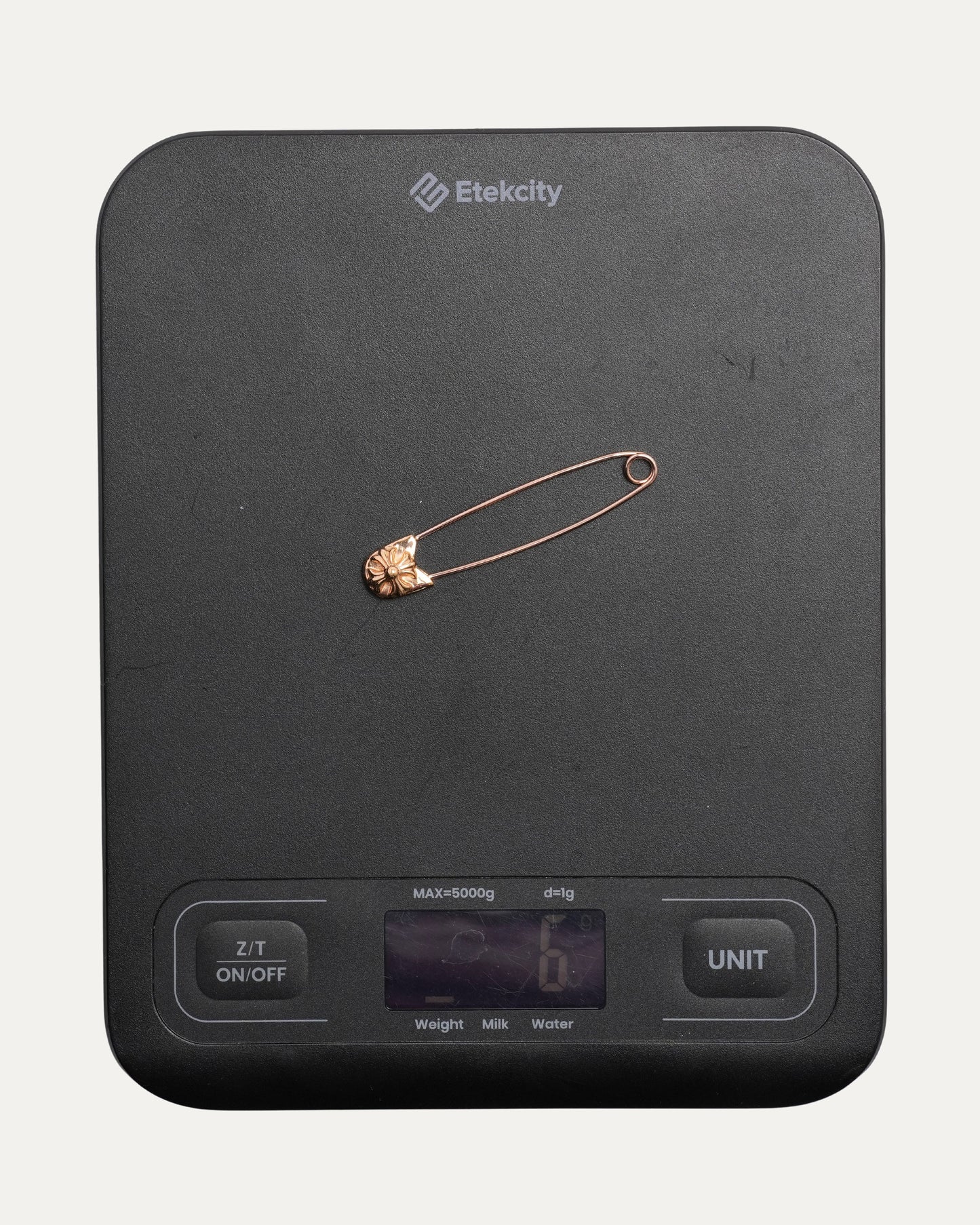 Large Gold Plus Cross Safety Pin